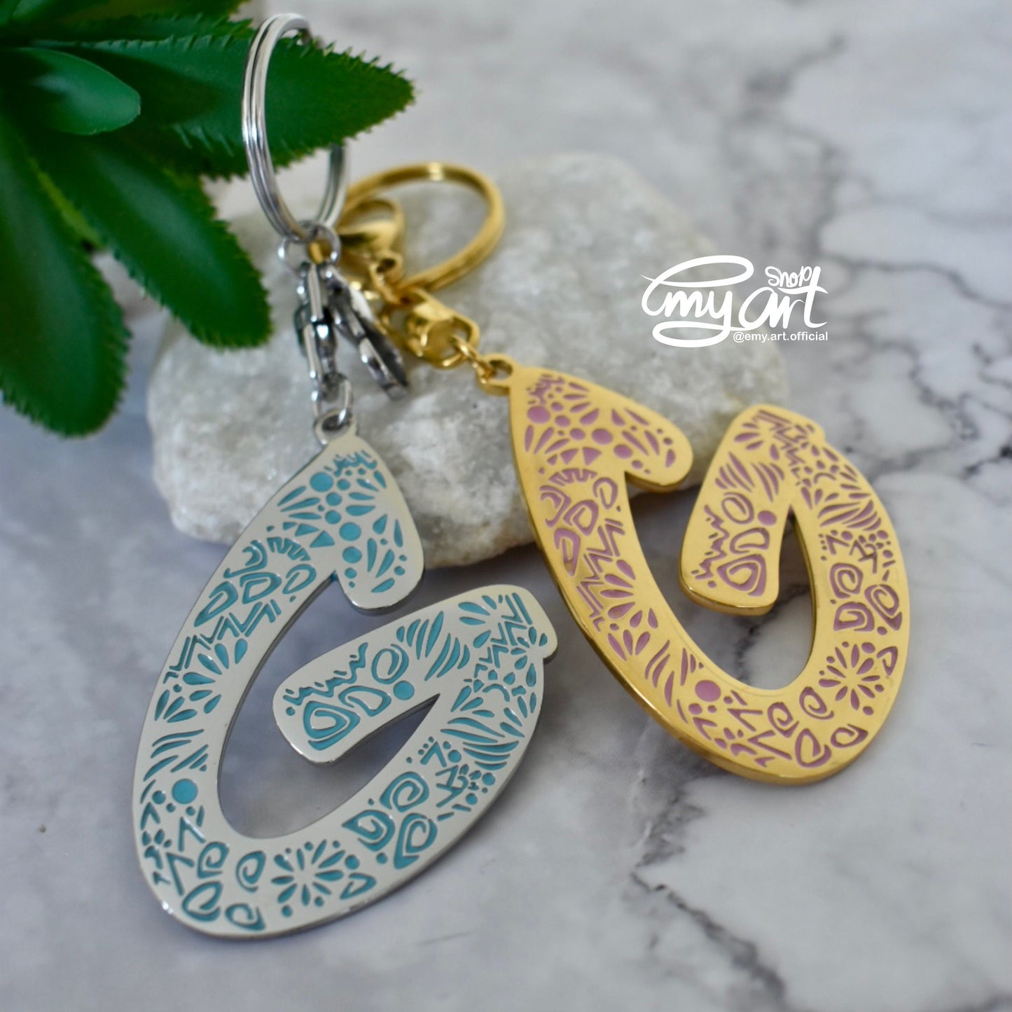 Enamel Keychain - Letter G