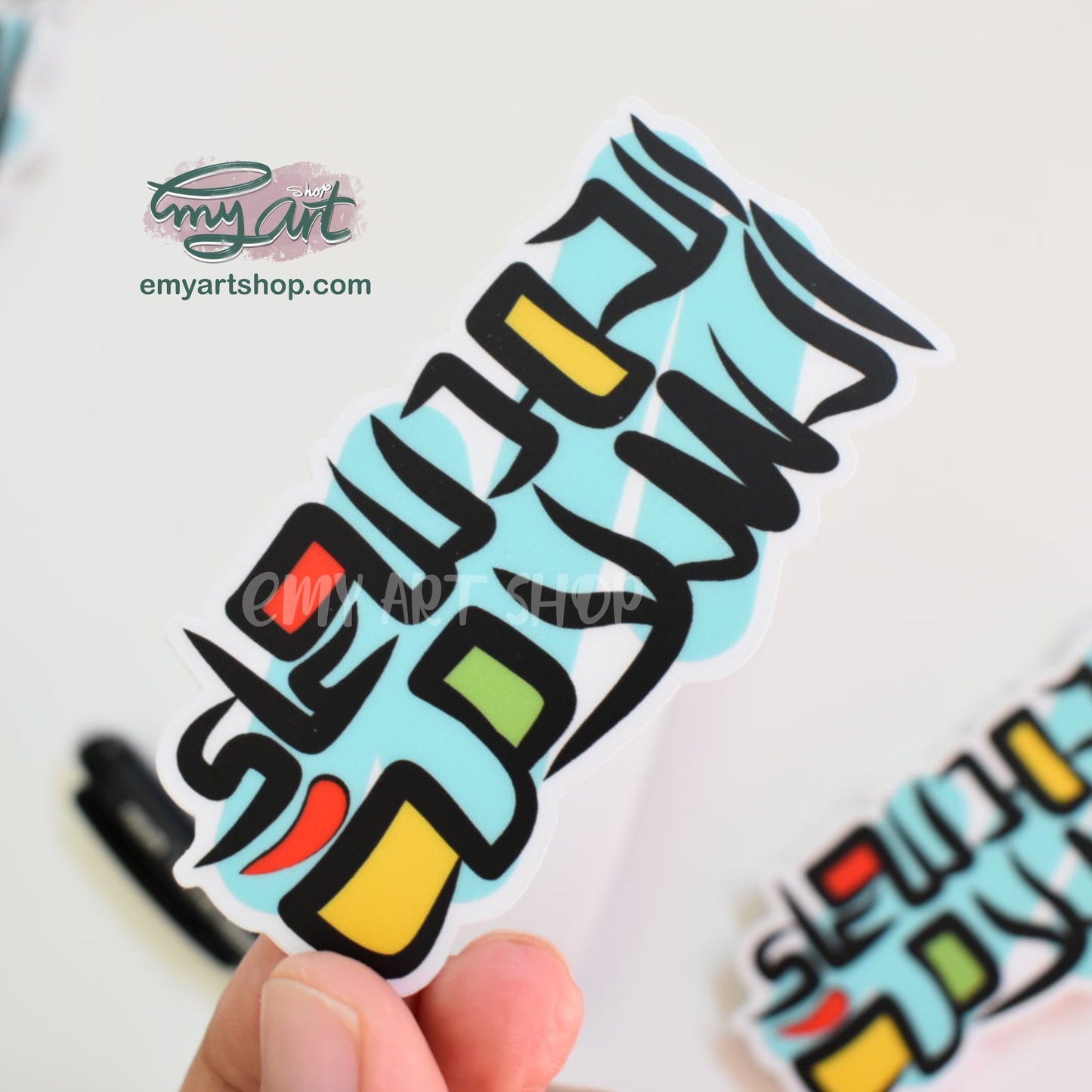 “الحمدلله على السلامة” Clear Sticker - Occasion design