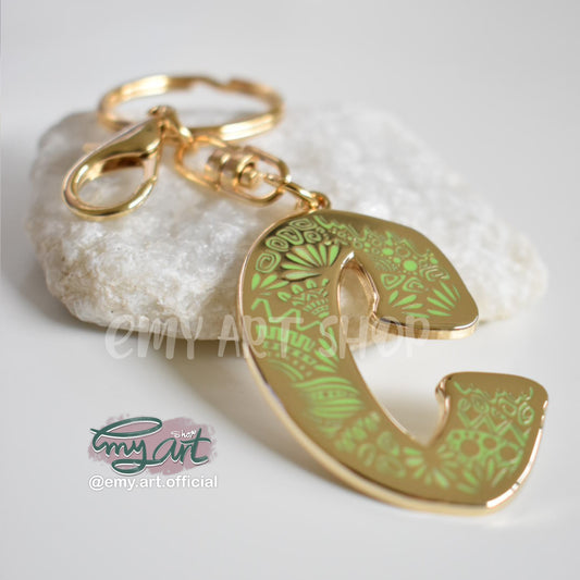 Enamel Keychain - Letter C