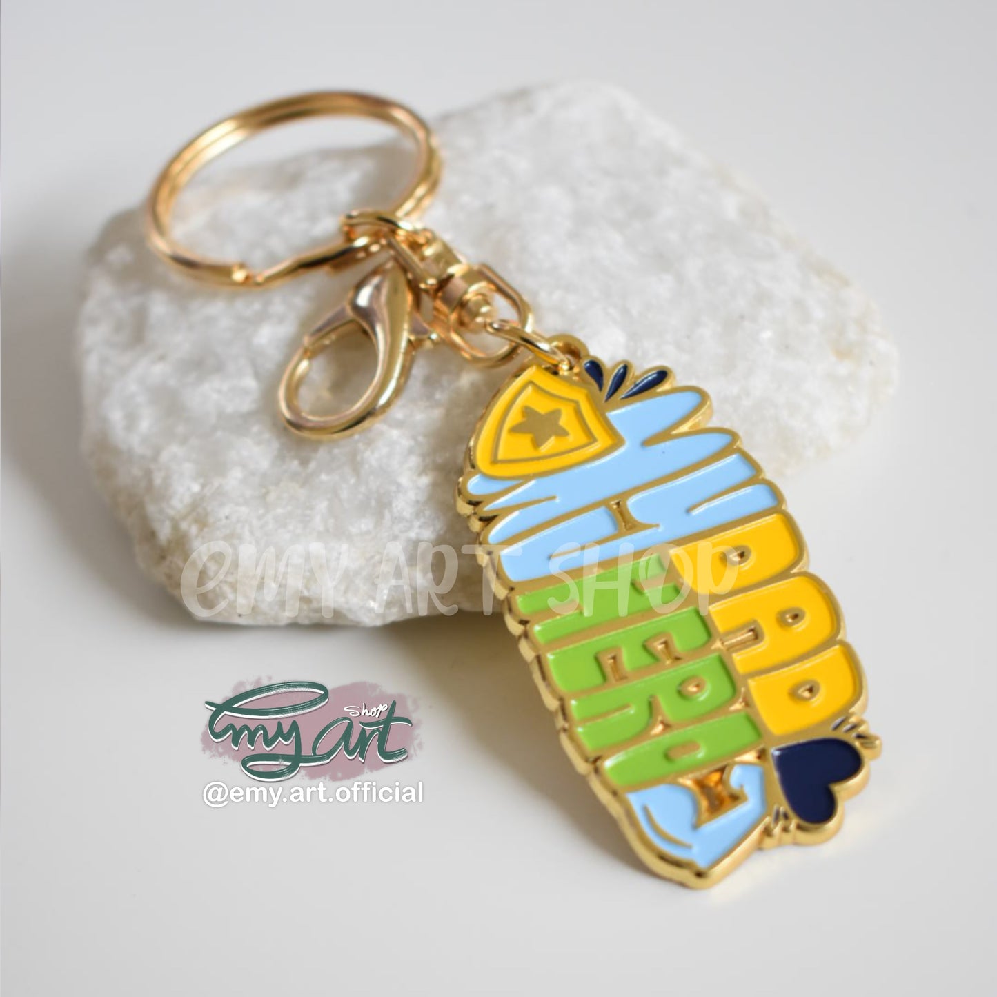 Enamel Keychain “my DAD my HERO”