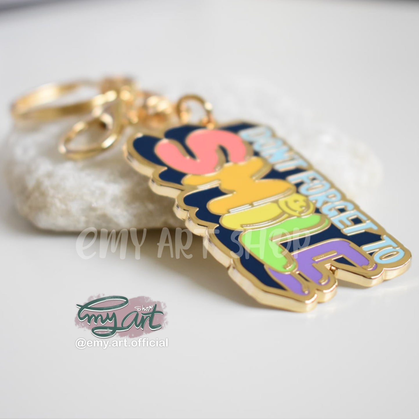 Enamel Keychain - Don’t Forget to SMILE