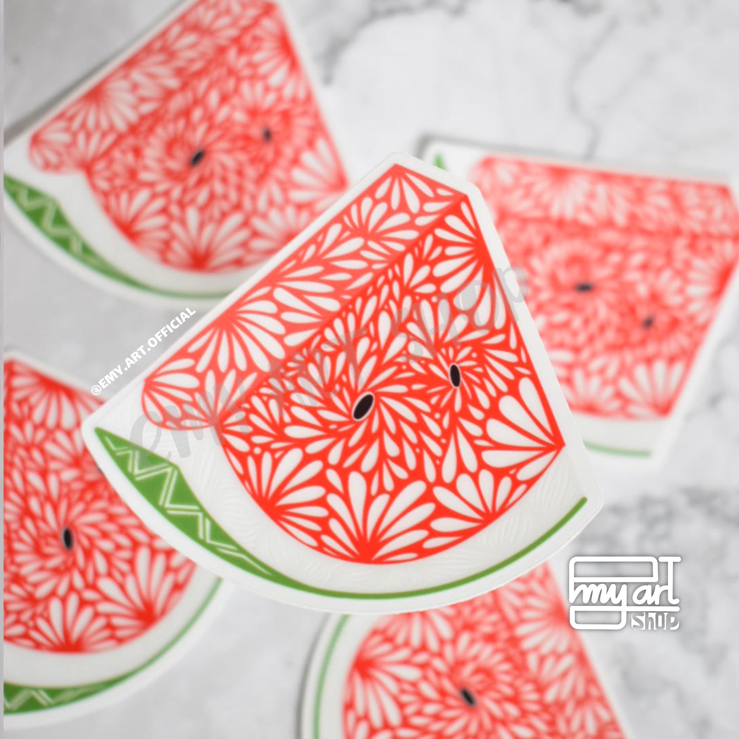 Watermelon 1 clear Sticker