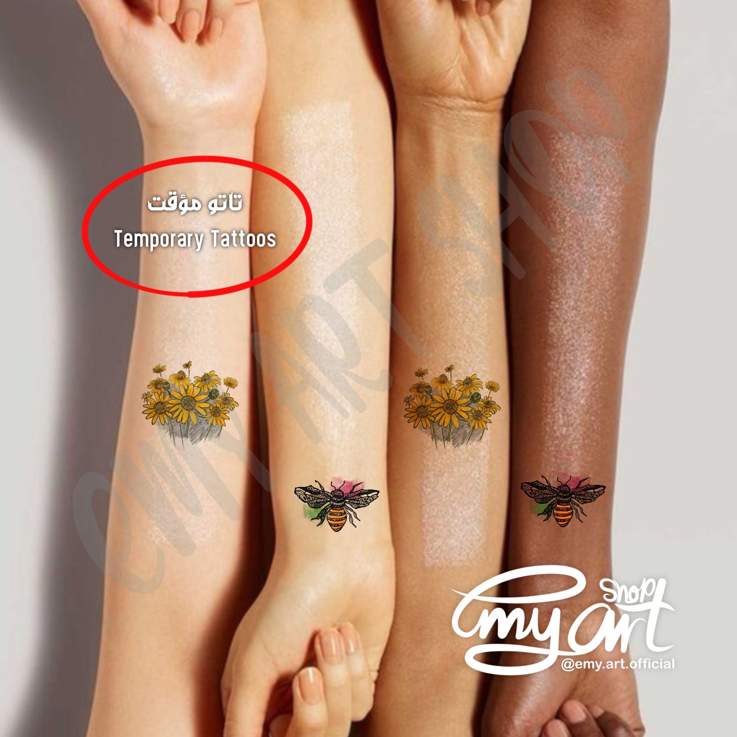 Temporary Tattoo “Sunflowers”