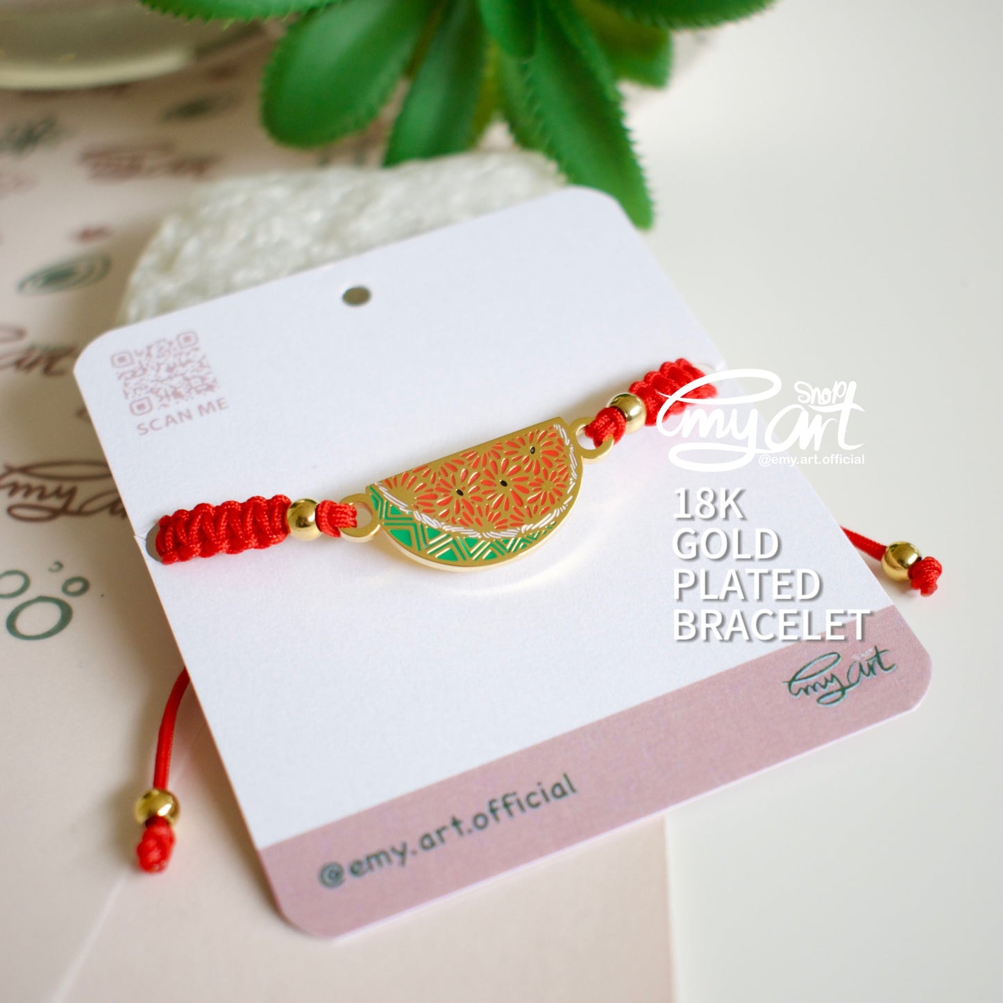 Watermelon - Bracelet - Red / Black