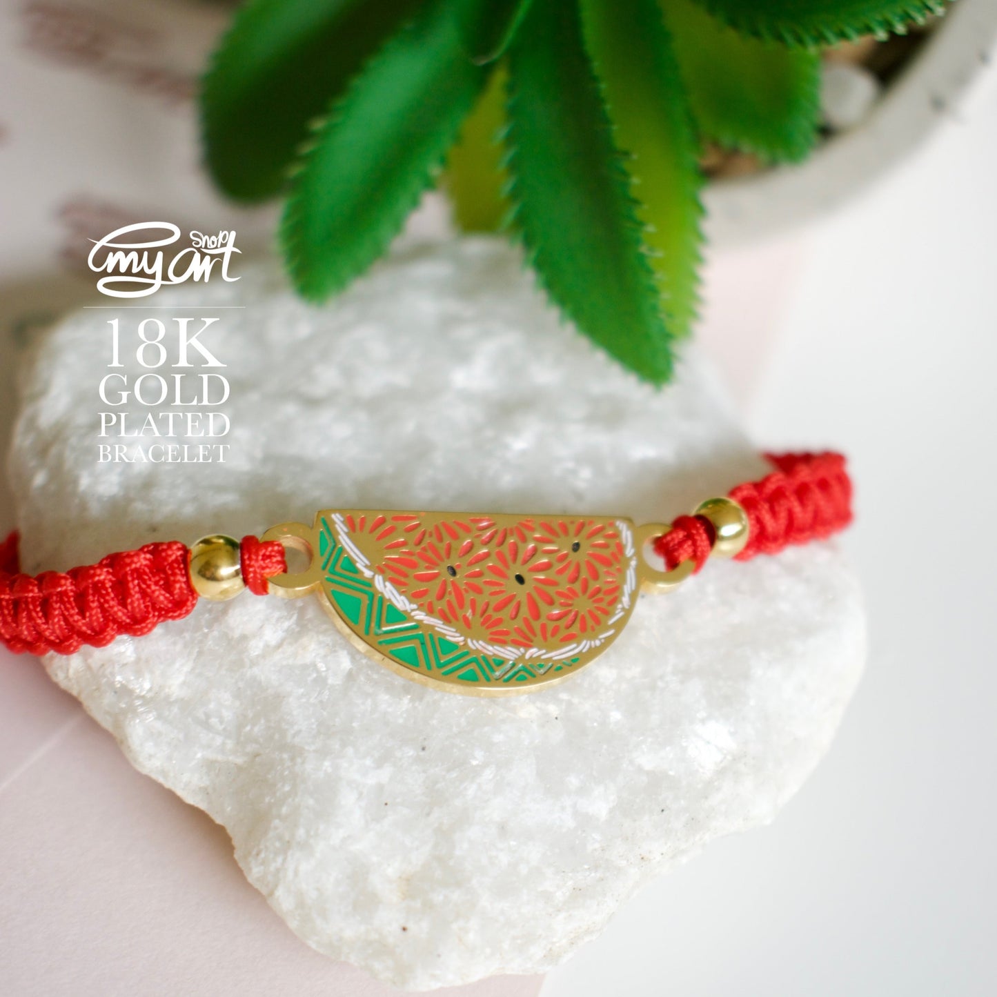 Watermelon - Bracelet - Red / Black