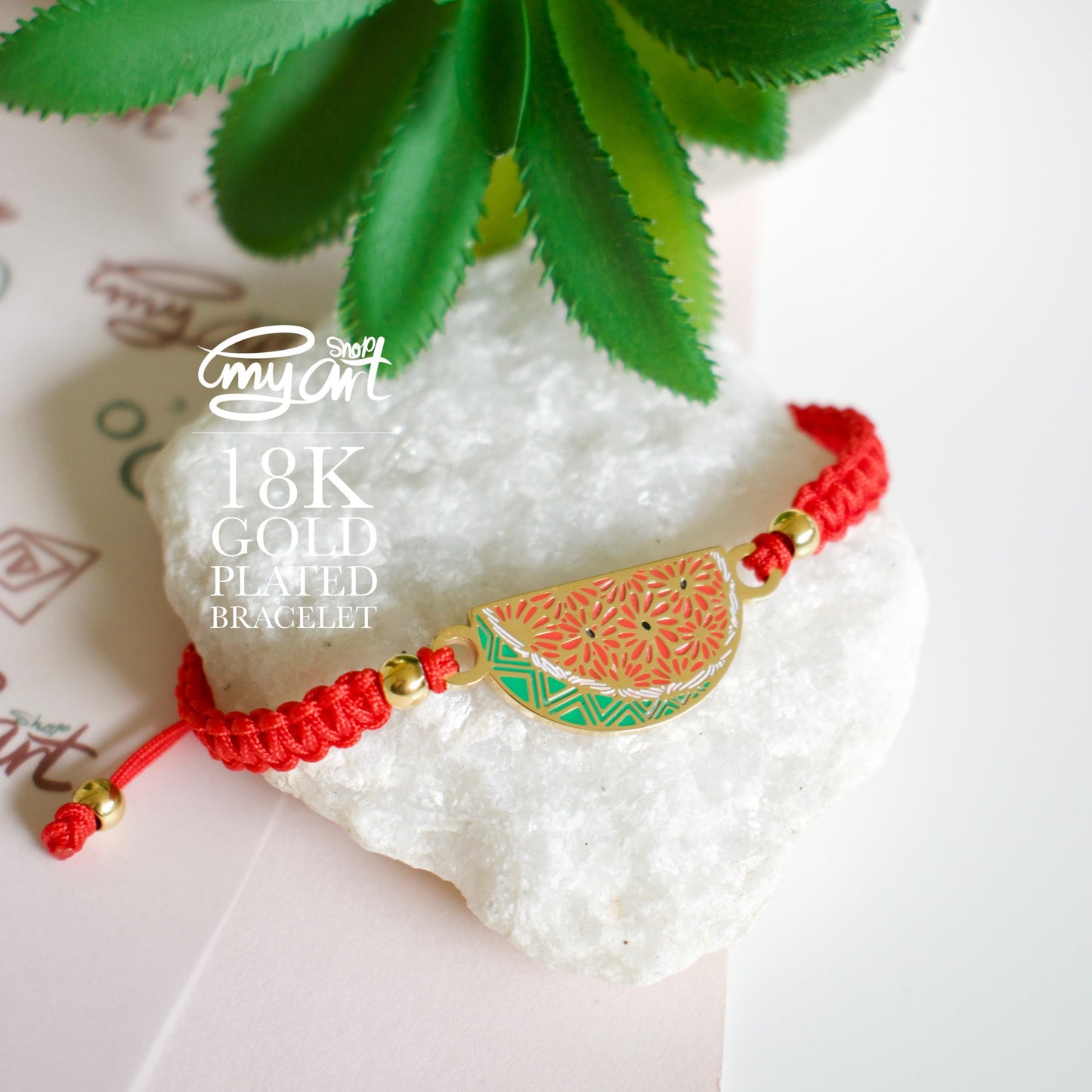 Watermelon - Bracelet - Red / Black