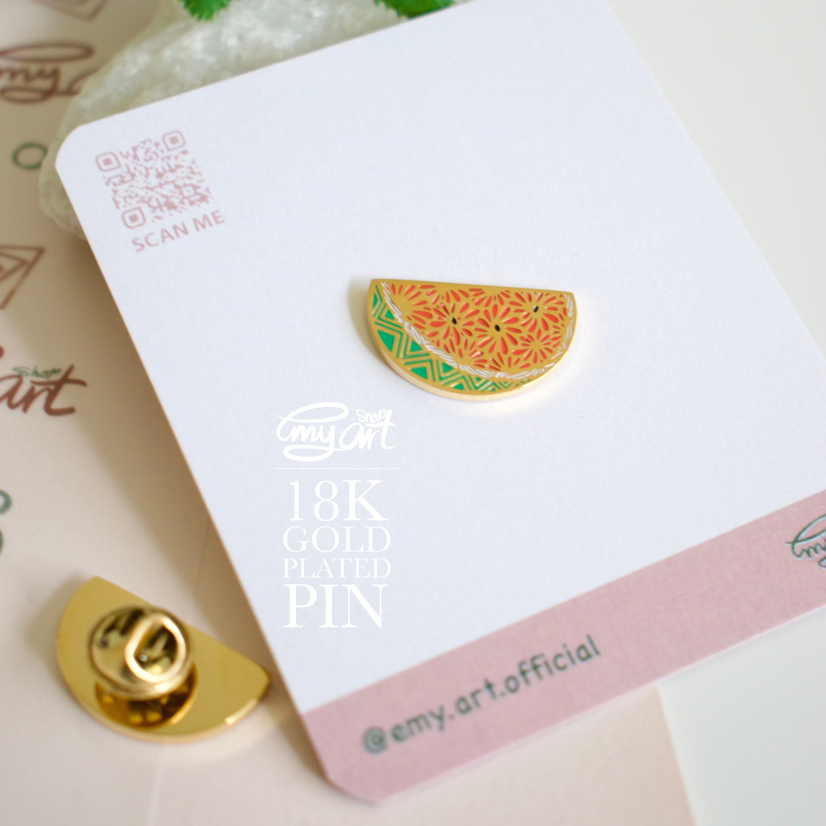 Enamel Pin “WATERMELON” – Emy.art.shop.au