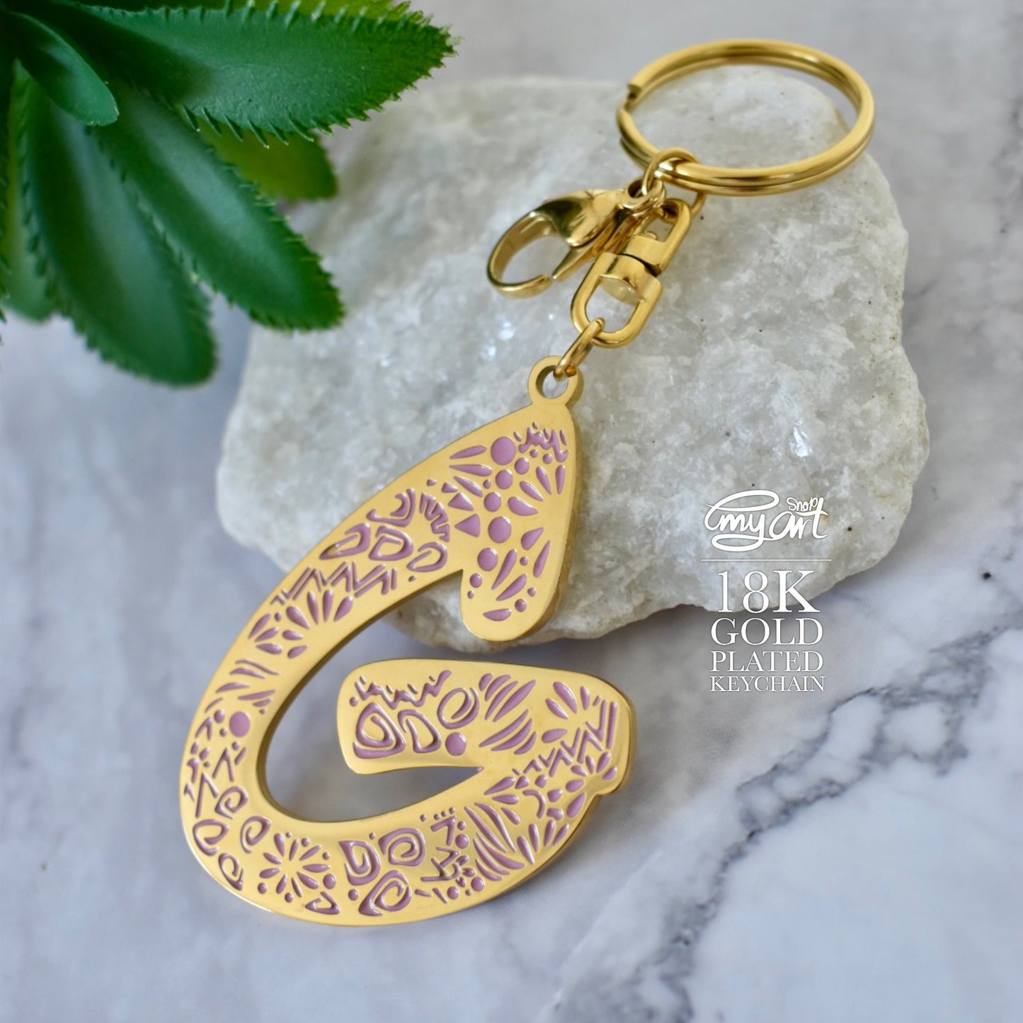 Enamel Keychain - Letter G