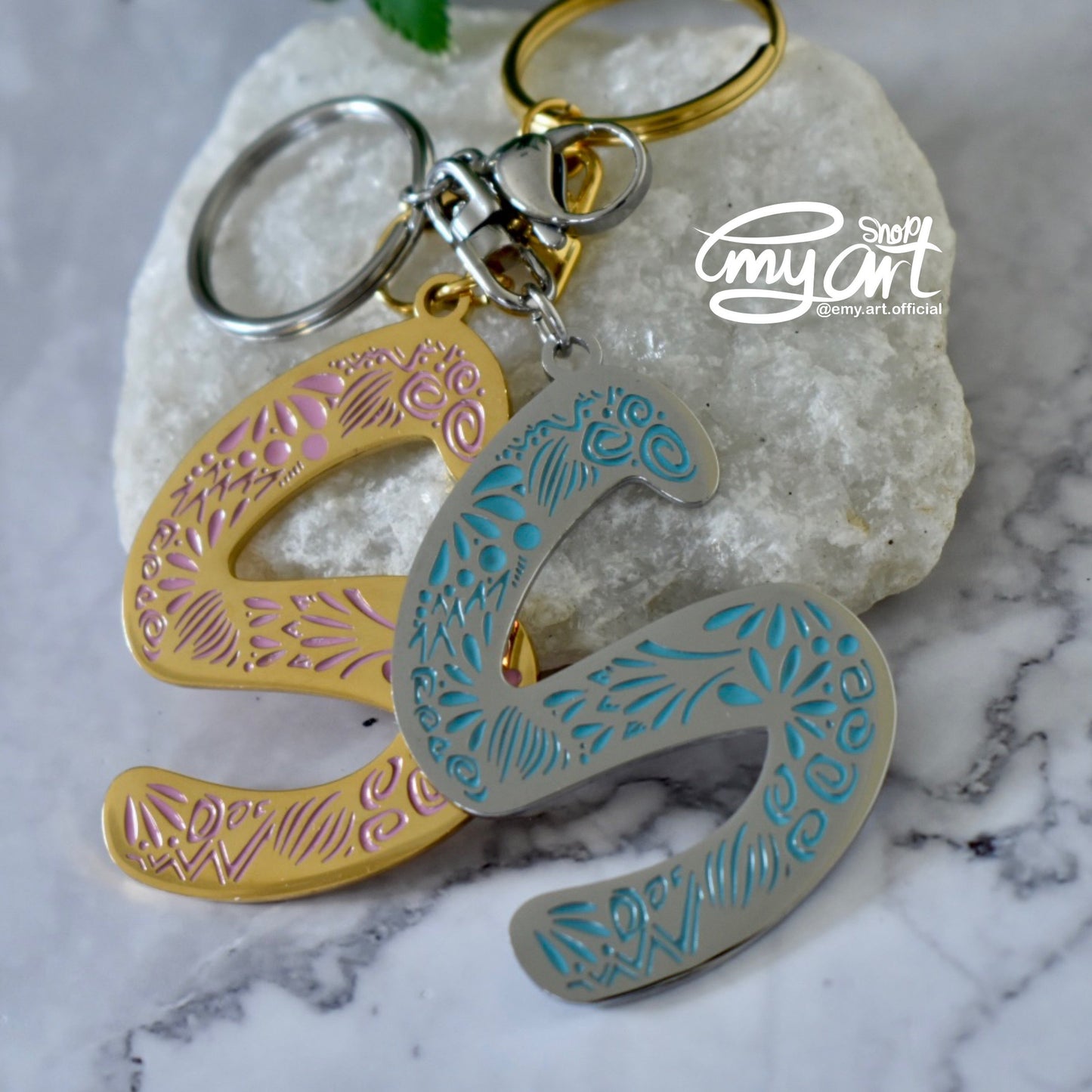 Enamel Keychain - Letter S