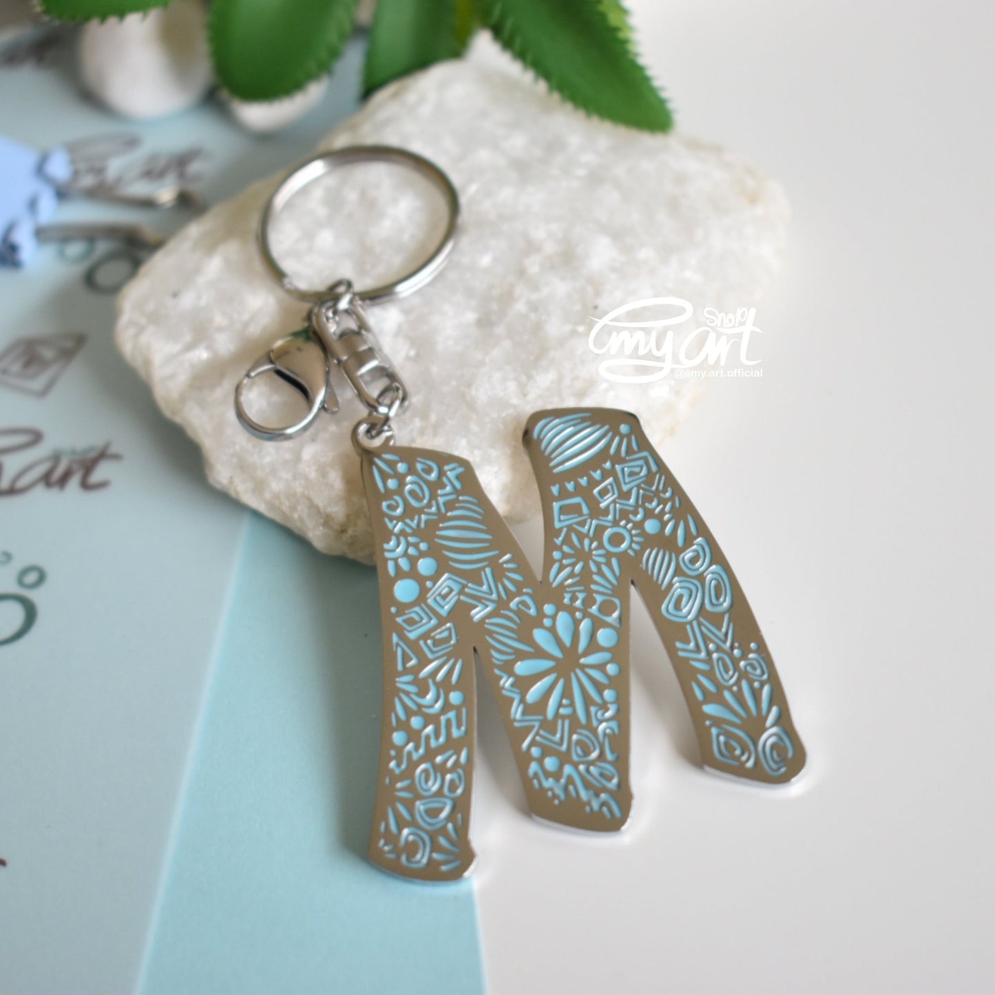 Enamel Keychain - Letter M