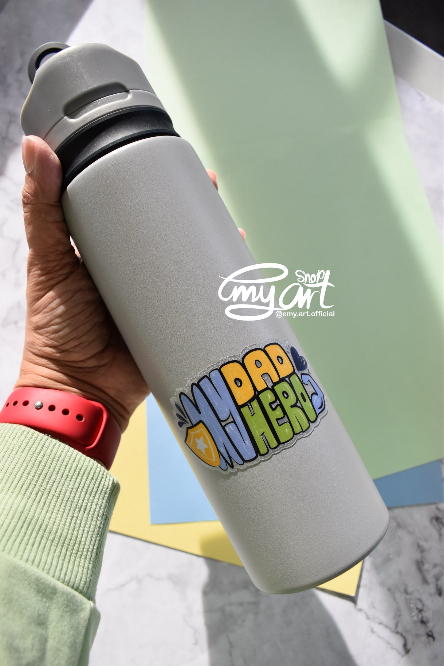 Special Father Gift (Travel Bottle - My DAD My HERO) available in 3 different colors