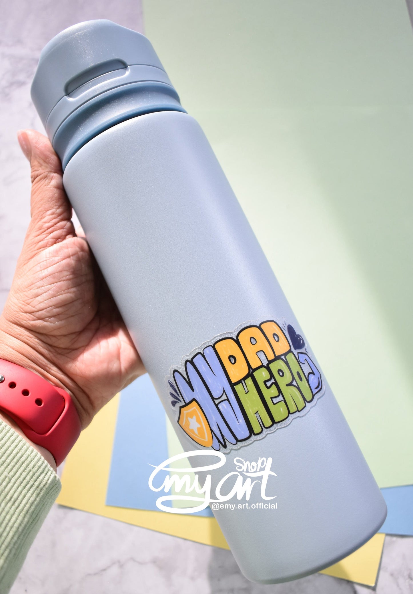 Special Father Gift (Travel Bottle - My DAD My HERO) available in 3 different colors