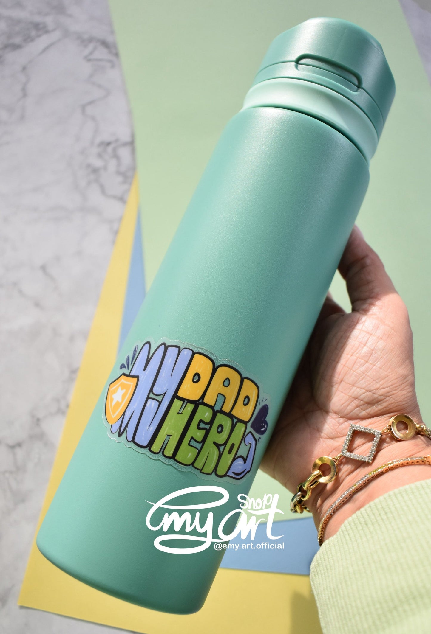 Special Father Gift (Travel Bottle - My DAD My HERO) available in 3 different colors