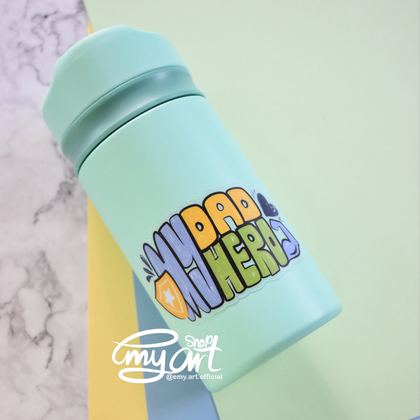 Special Father Gift (Travel Mug - My DAD My HERO) available in 2 different colors