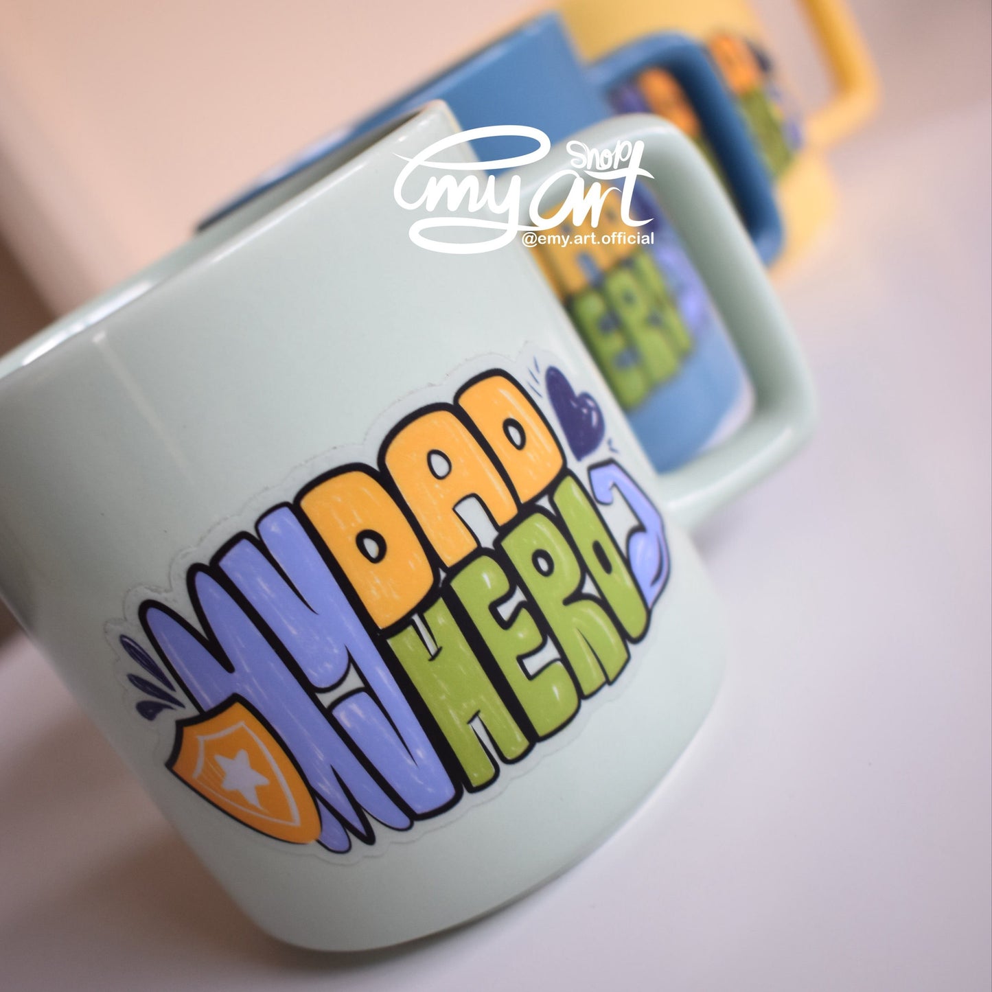 Special Father Gift (Mug - My DAD My HERO) available in 3 different colors