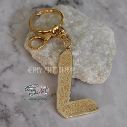 Enamel Keychain - Letter L