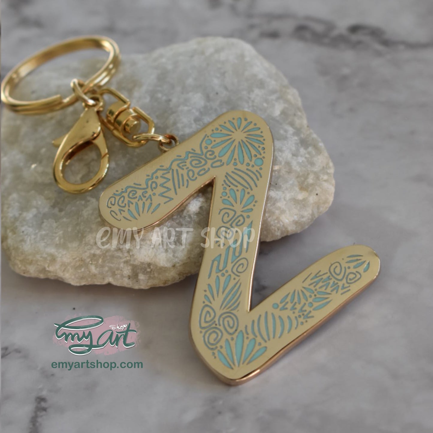 Enamel Keychain - Letter Z