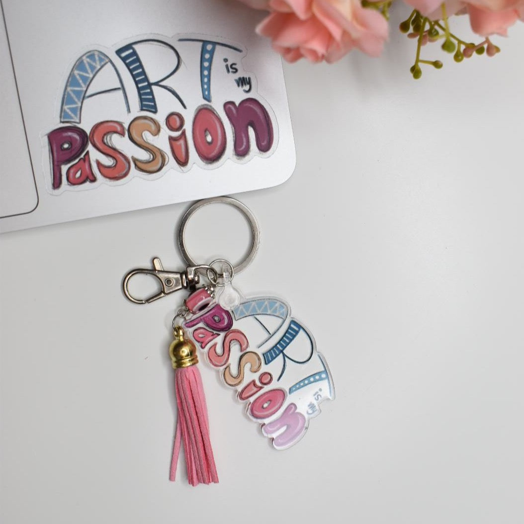 Acrylic Keychain - Art is my PASSION