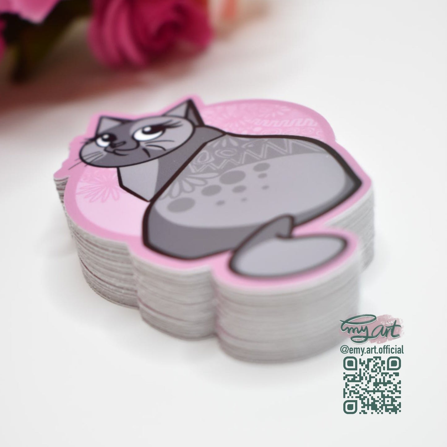 “Gray cat” Sticker