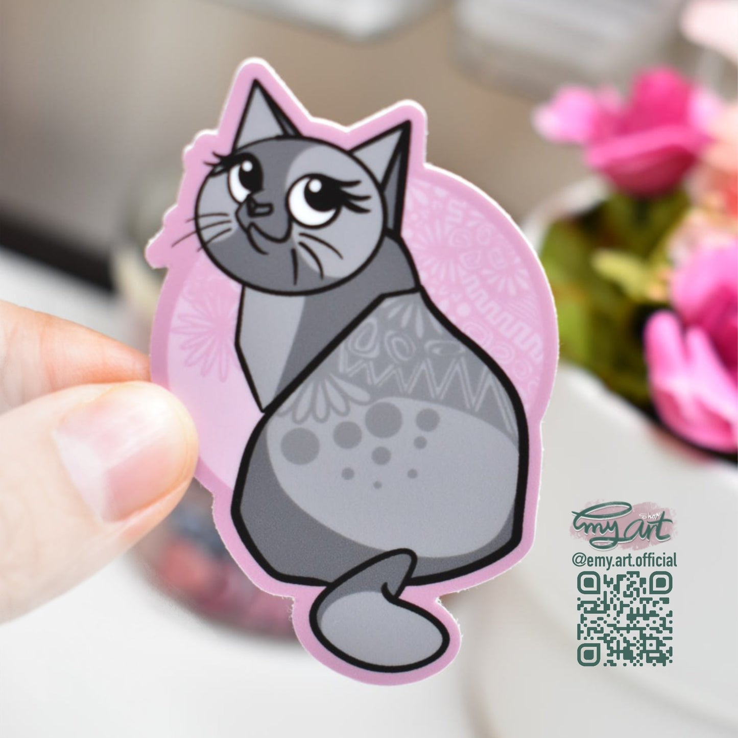 “Gray cat” Sticker