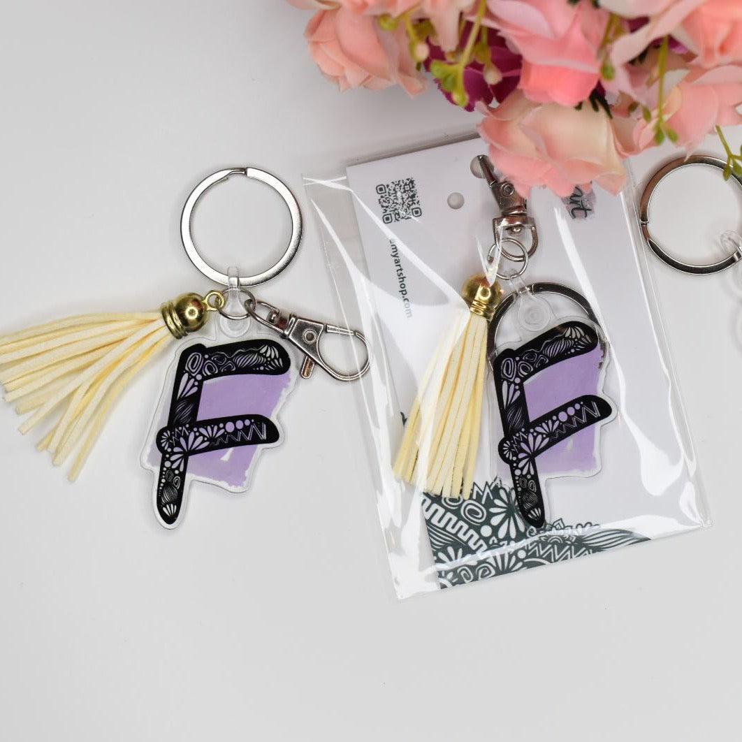 Acrylic Keychain - LETTER F