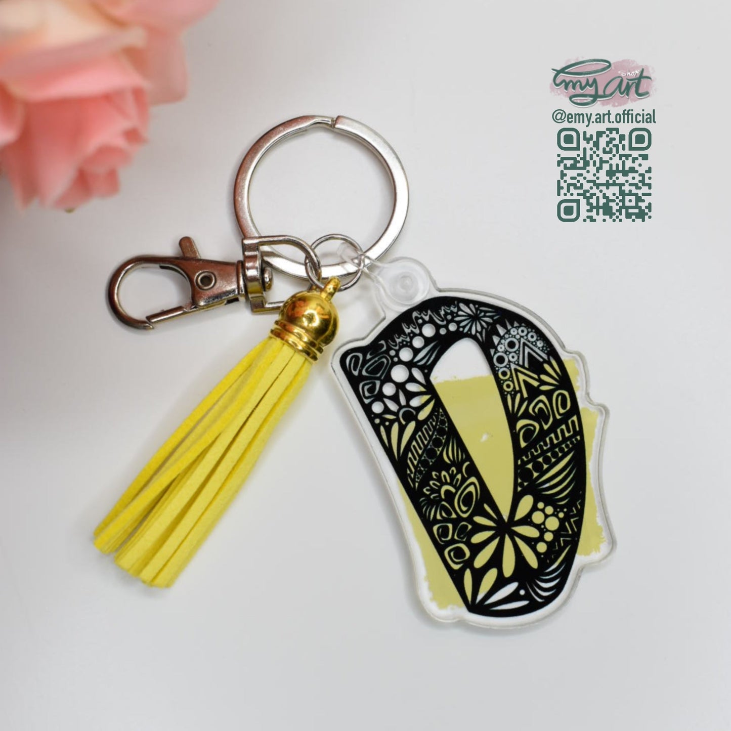 Acrylic Keychain - LETTER D