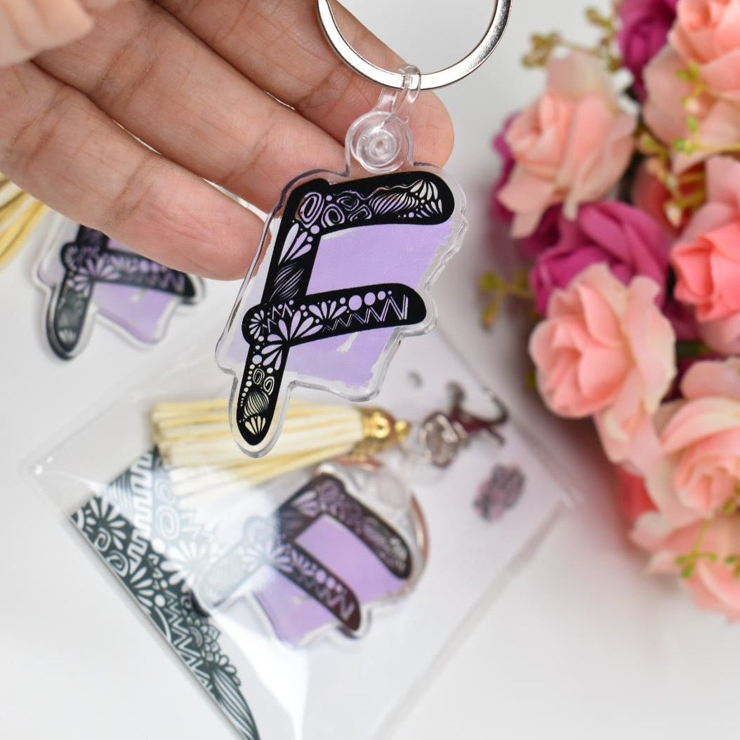 Acrylic Keychain - LETTER F