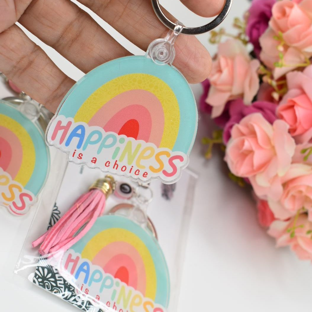 Acrylic Keychain - HAPPINESS is a choice