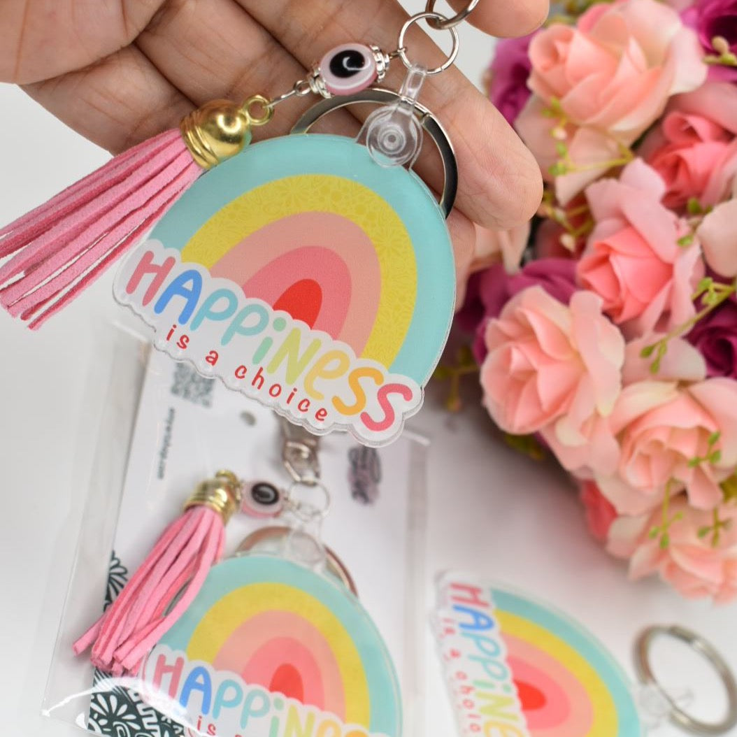 Acrylic Keychain - HAPPINESS is a choice