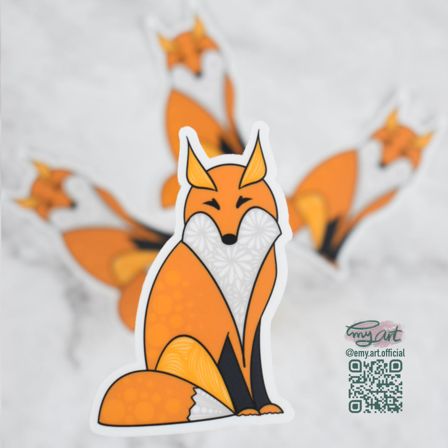 “Fox” Clear Sticker