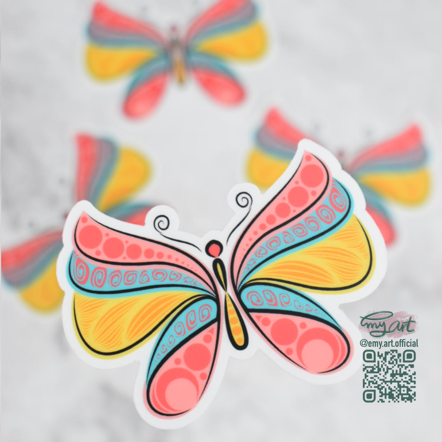 “BUTTERFLY 2” Clear Sticker