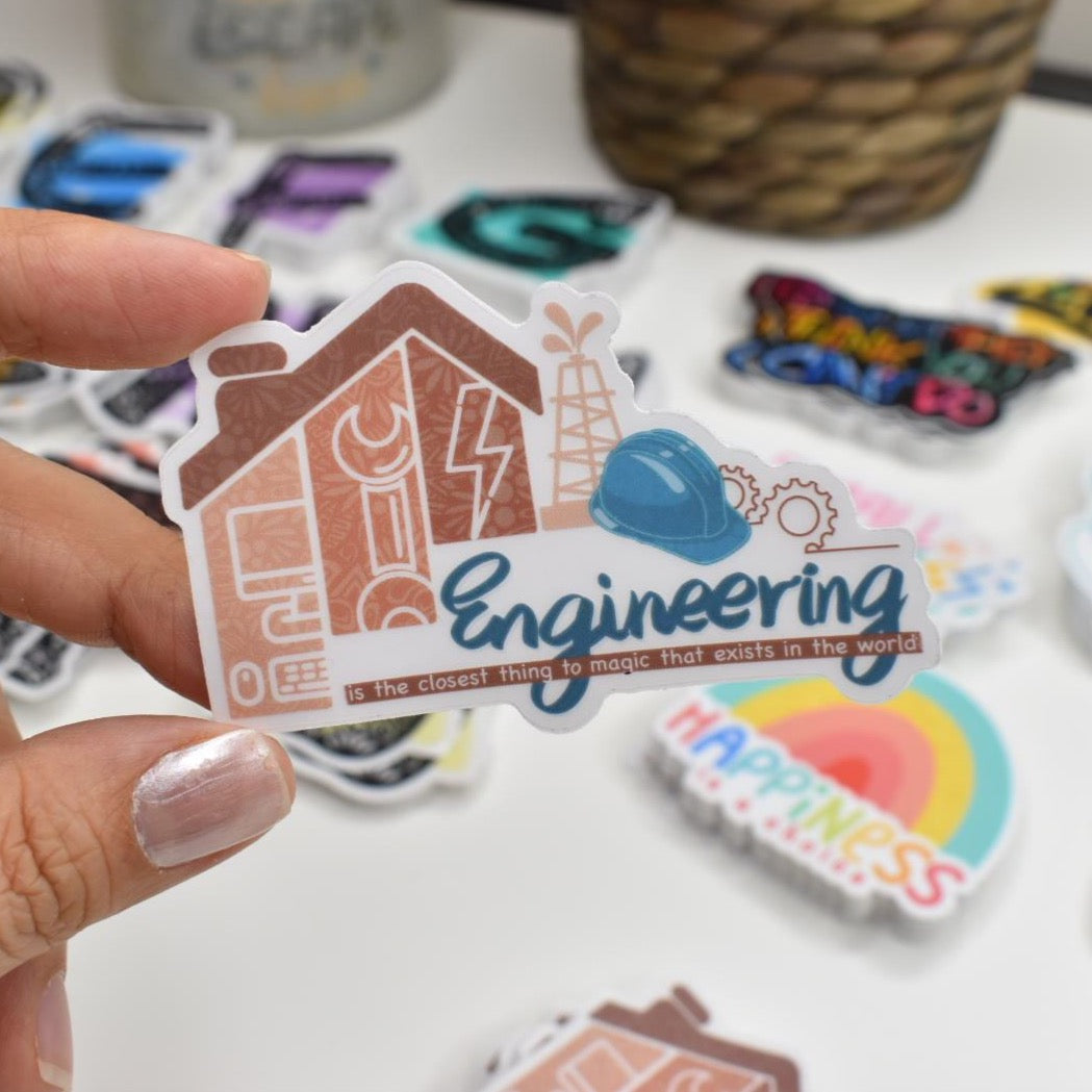 “ENGINEERING” Clear Sticker