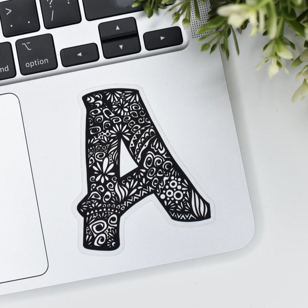 Letter “A”  Clear sticker