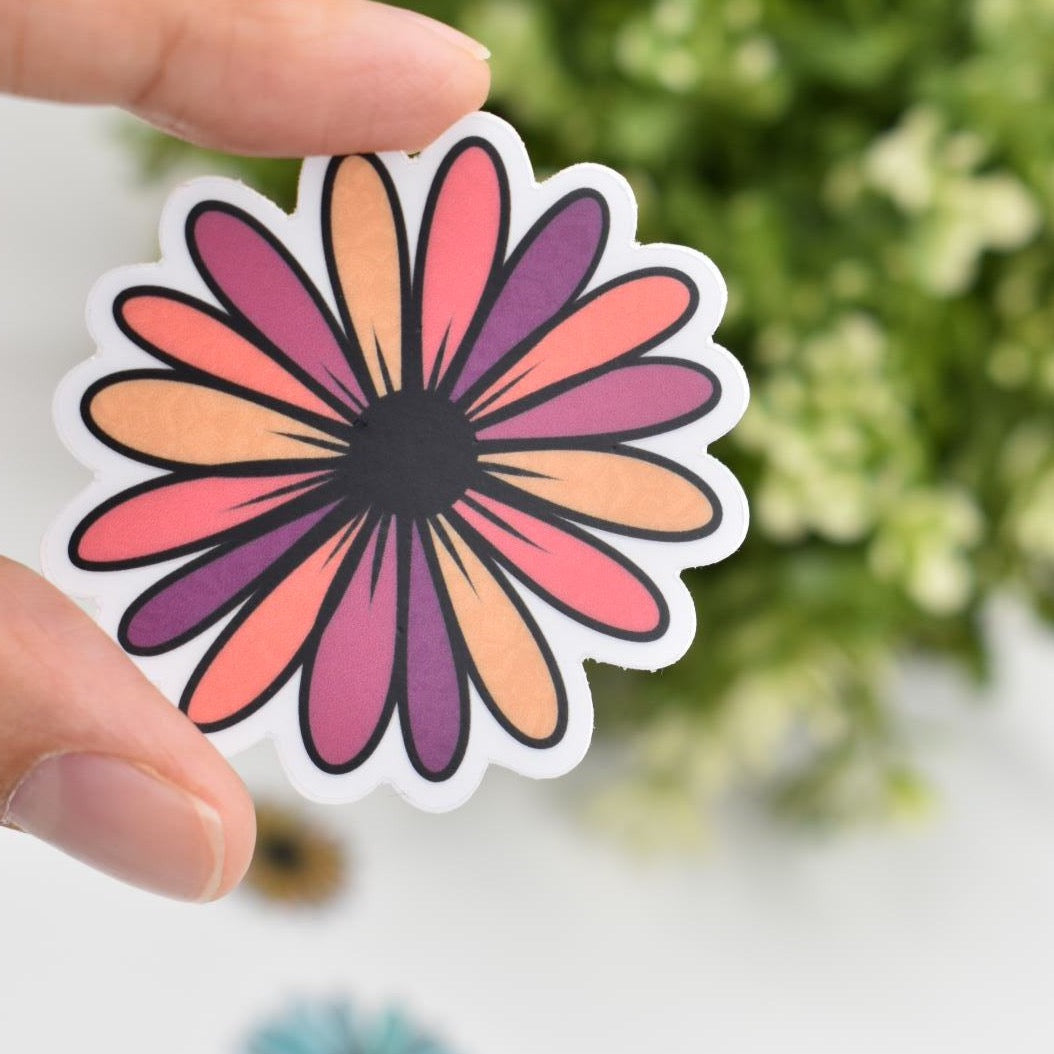 “ Flowers ” pack of 3 Clear Stickers