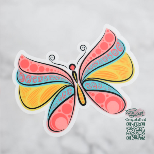 “BUTTERFLY 2” Clear Sticker