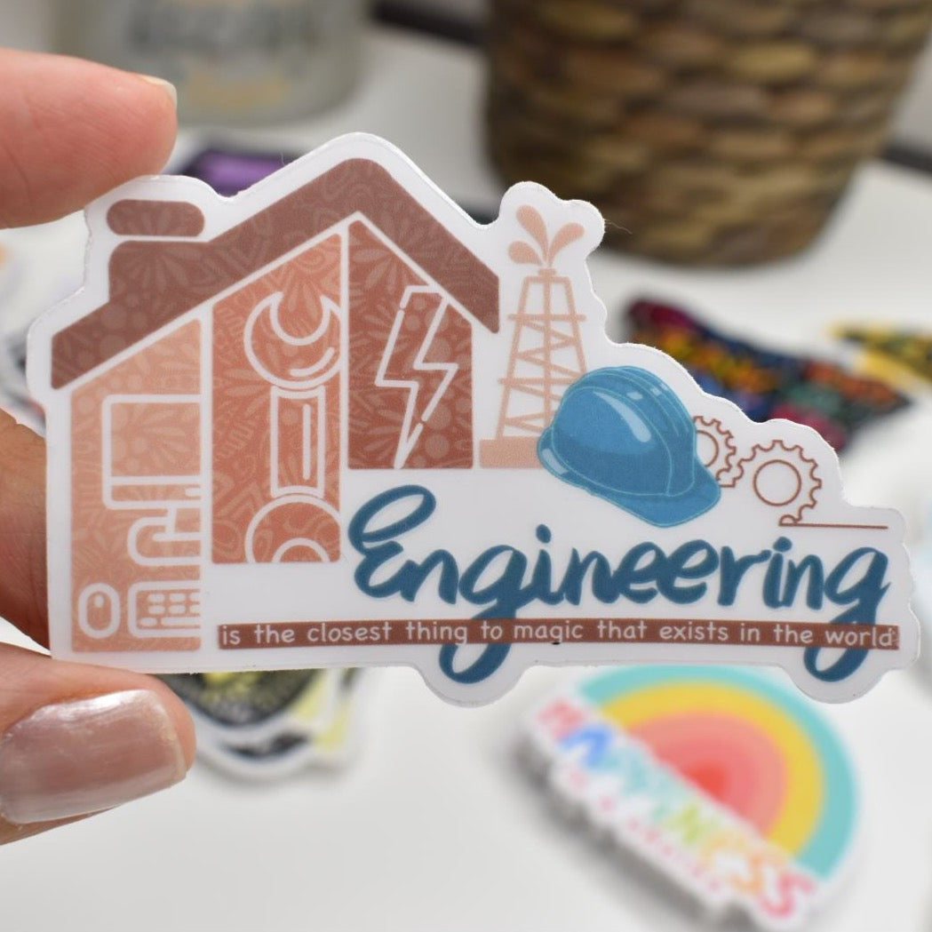 “ENGINEERING” Clear Sticker