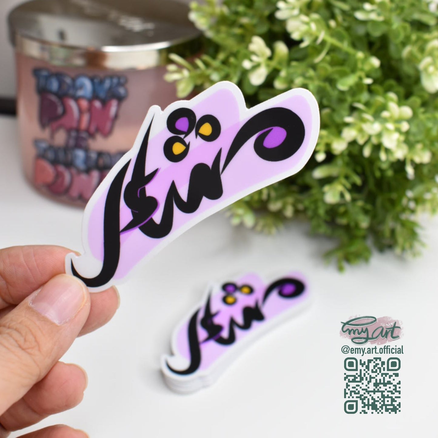 Arabic Name “ مشاعل ” Clear Sticker