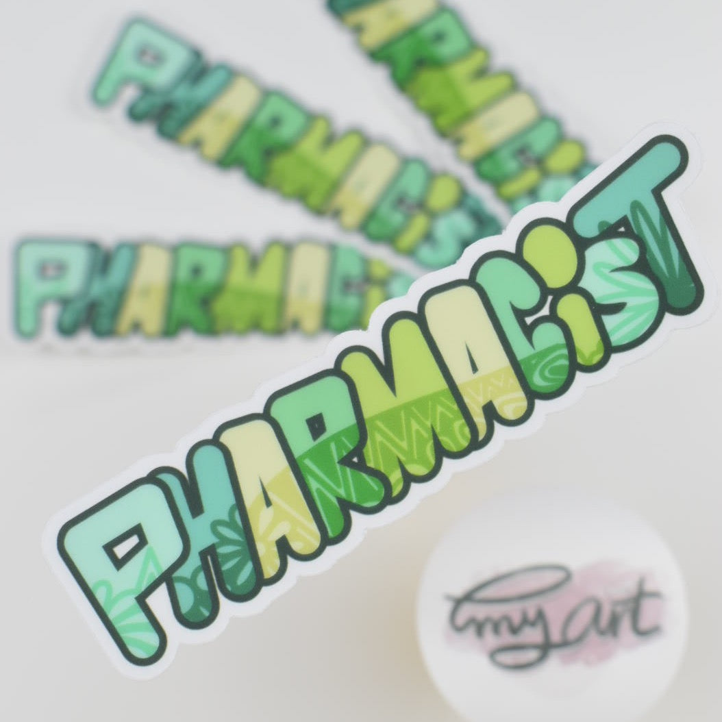 “ PHARMACIST ” clear sticker