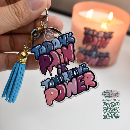 Acrylic Keychain - TODAY'S PAIN IS TOMORROW'S POWER