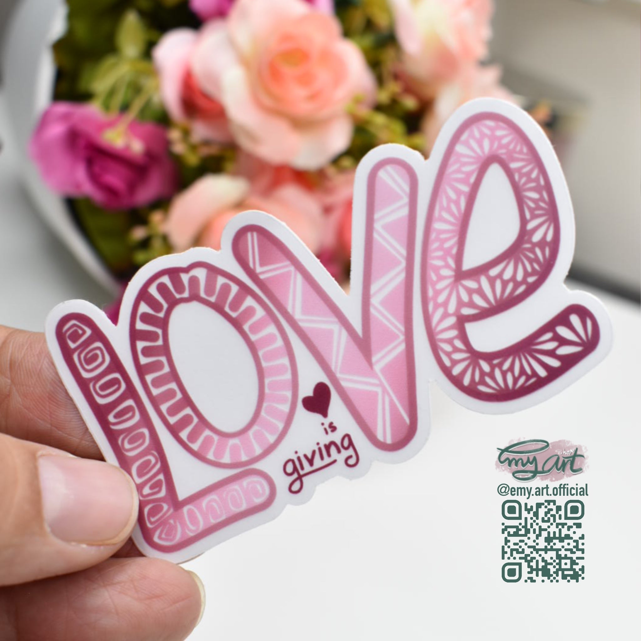 LOVE is giving “ Sticker – Emy.art.shop.au