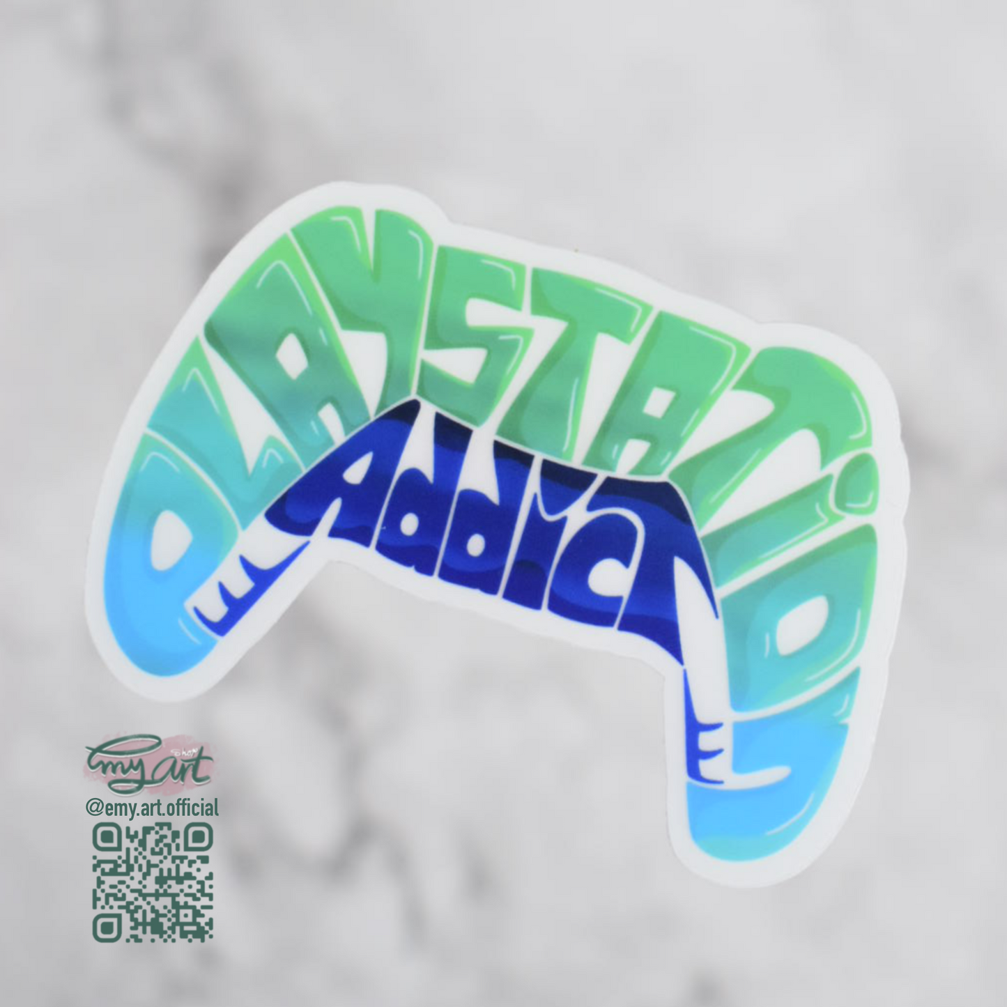 “PlayStation Addict” Clear Sticker