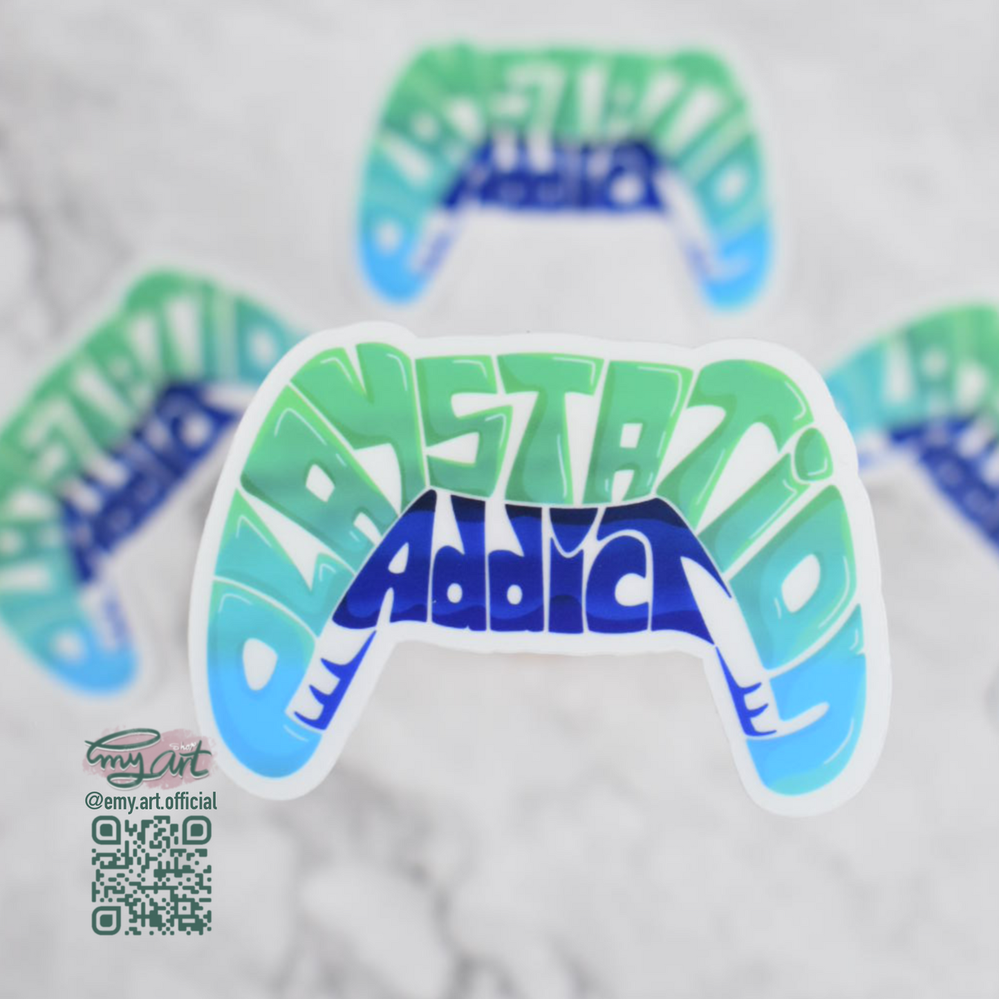 “PlayStation Addict” Clear Sticker