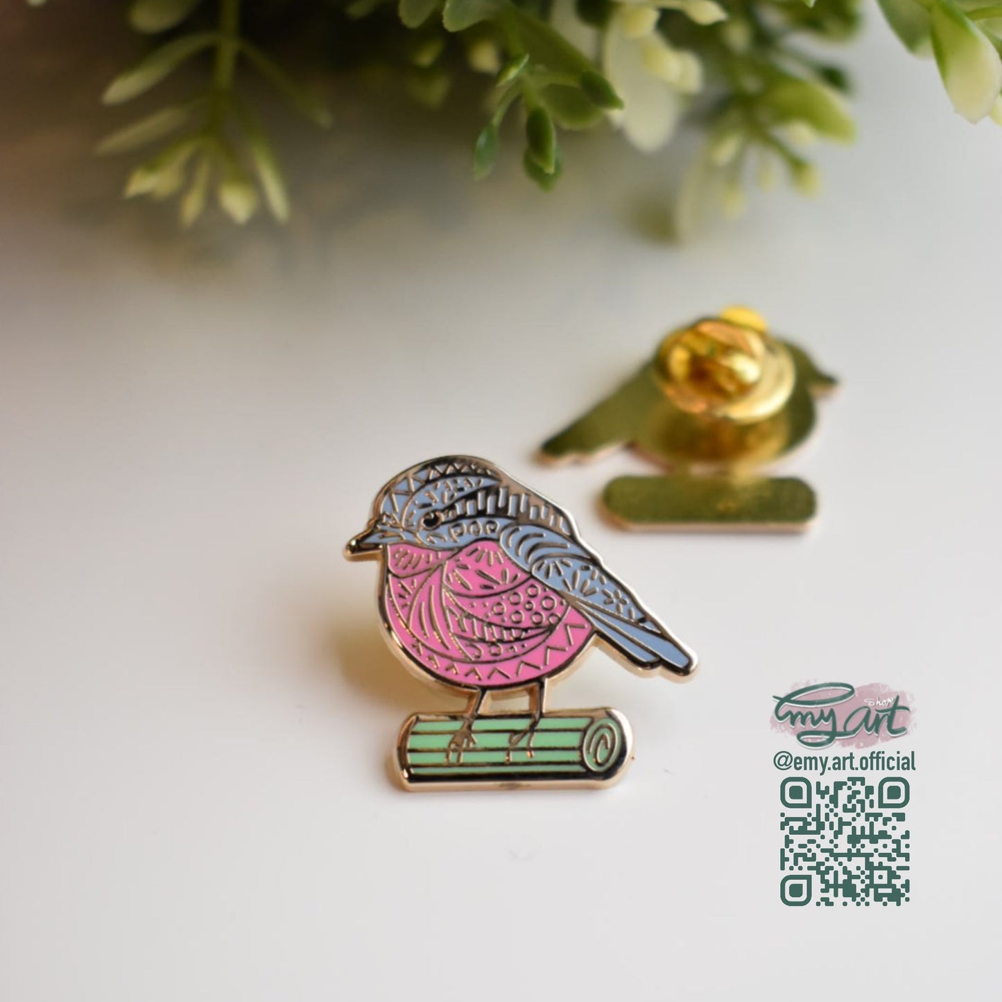 Enamel Pin “PINK BIRD”