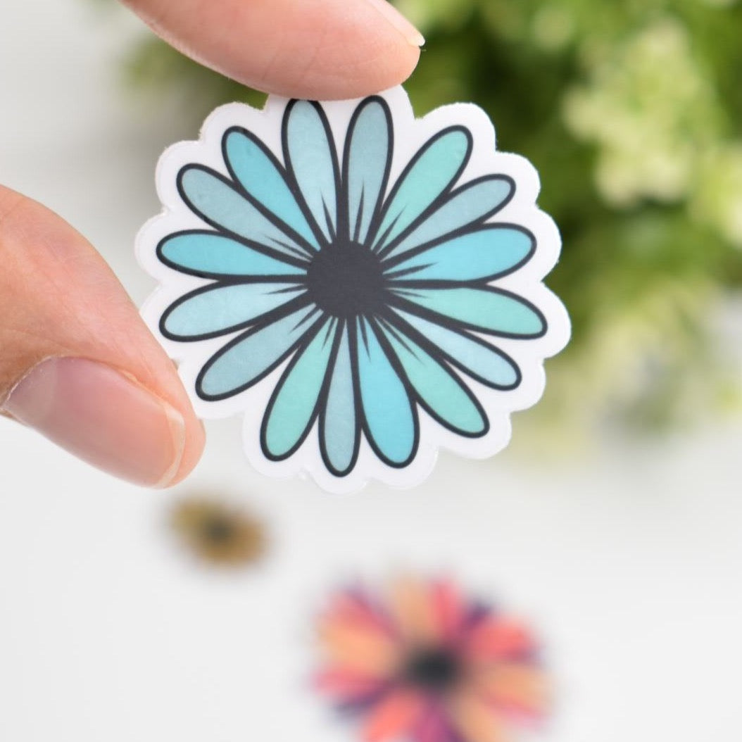 “ Flowers ” pack of 3 Clear Stickers