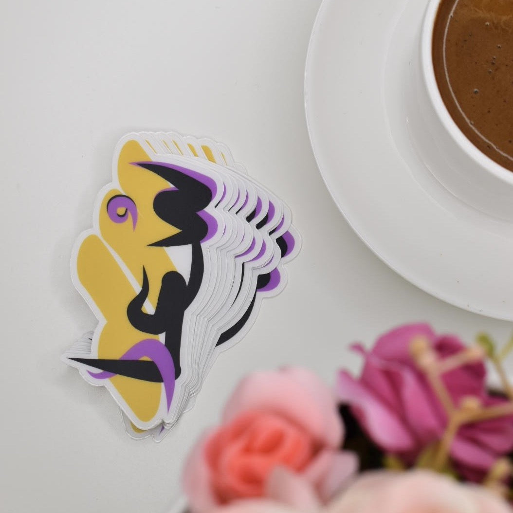 Arabic Name “ سعاد ” Clear Sticker