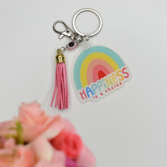 Acrylic Keychain - HAPPINESS is a choice