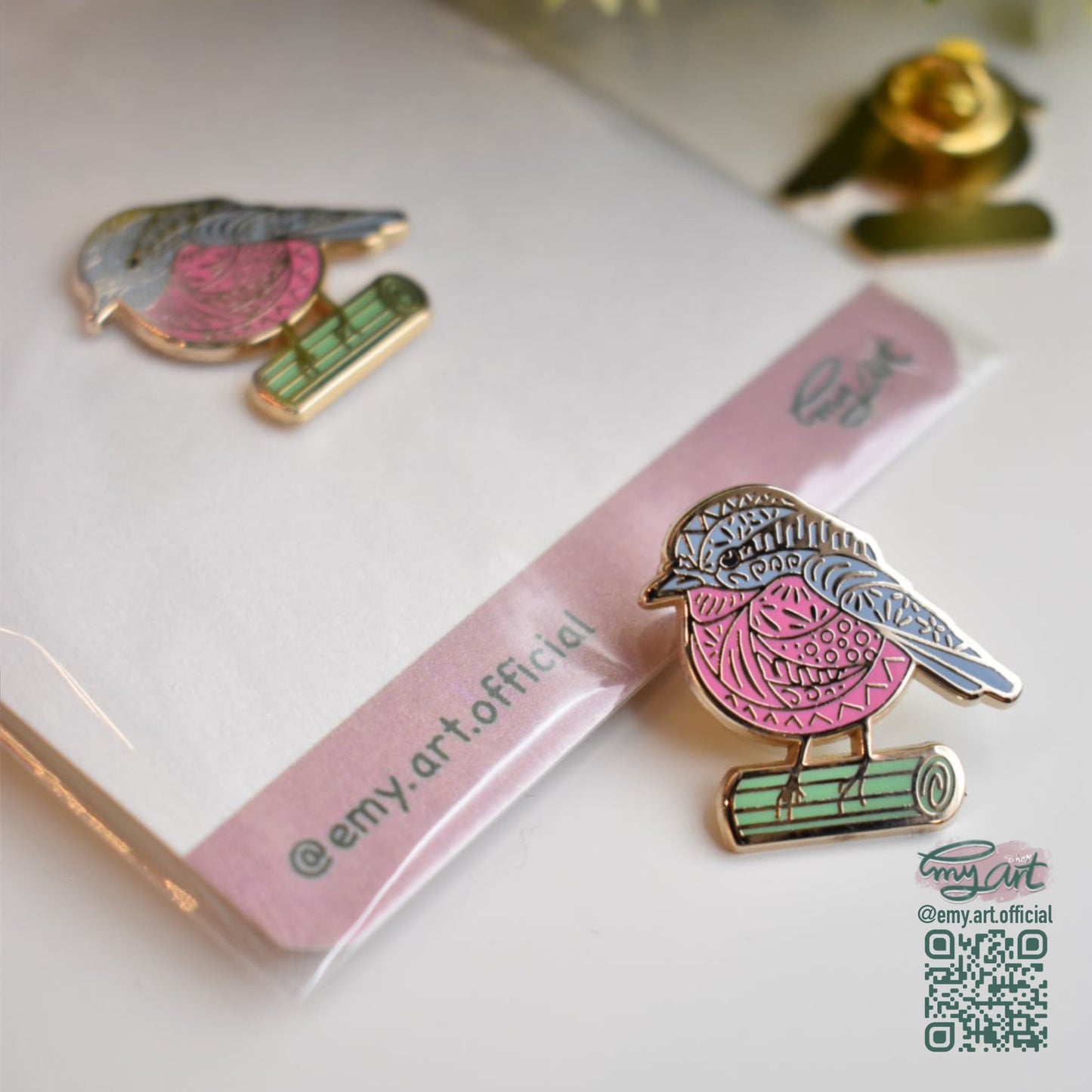 Enamel Pin “PINK BIRD”