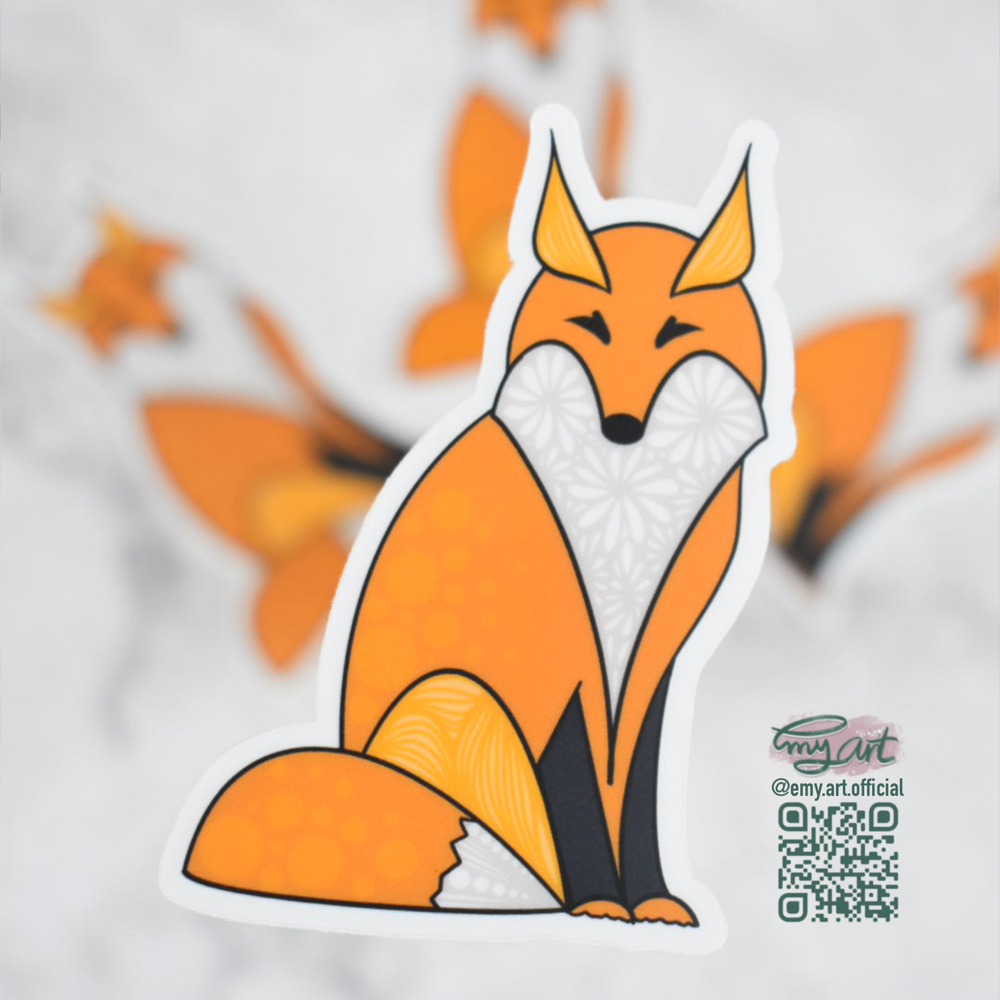 “Fox” Clear Sticker